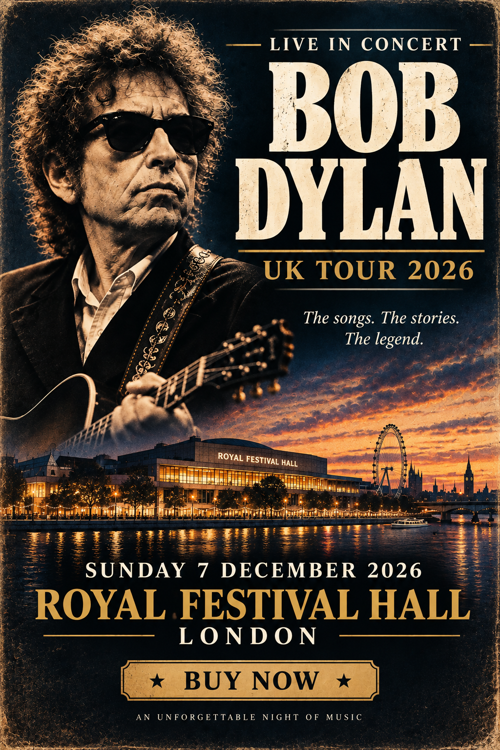 Bob Dylan — 7 December 2026 — Royal Festival Hall London