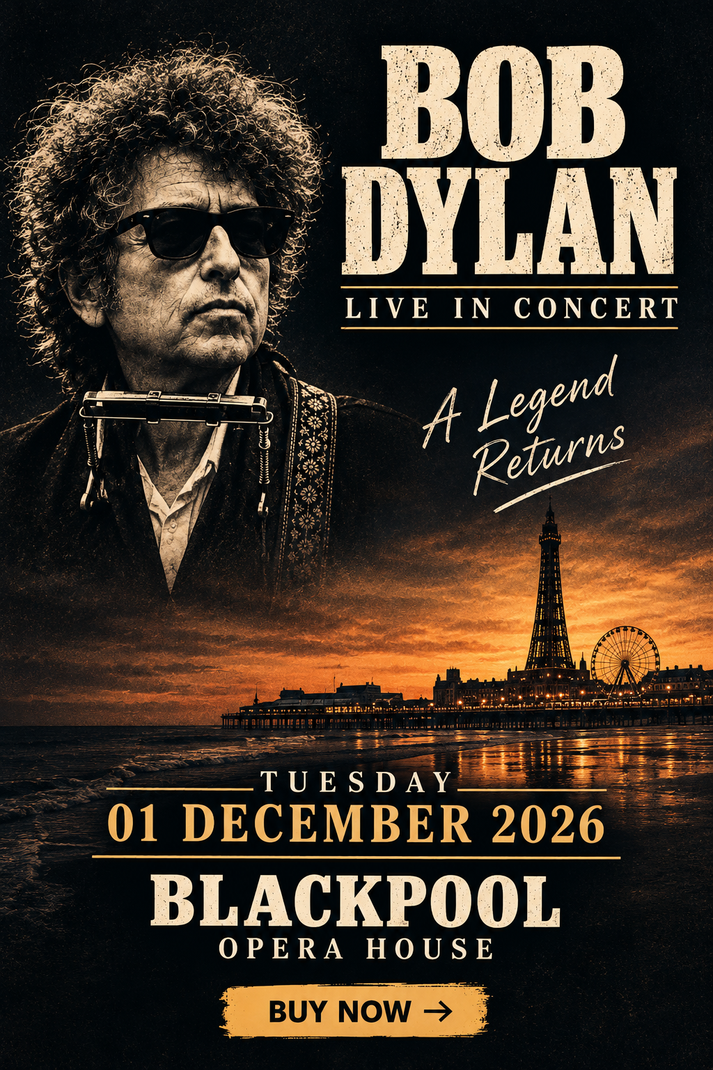 Bob Dylan – 1 December 2026 – Blackpool Opera House