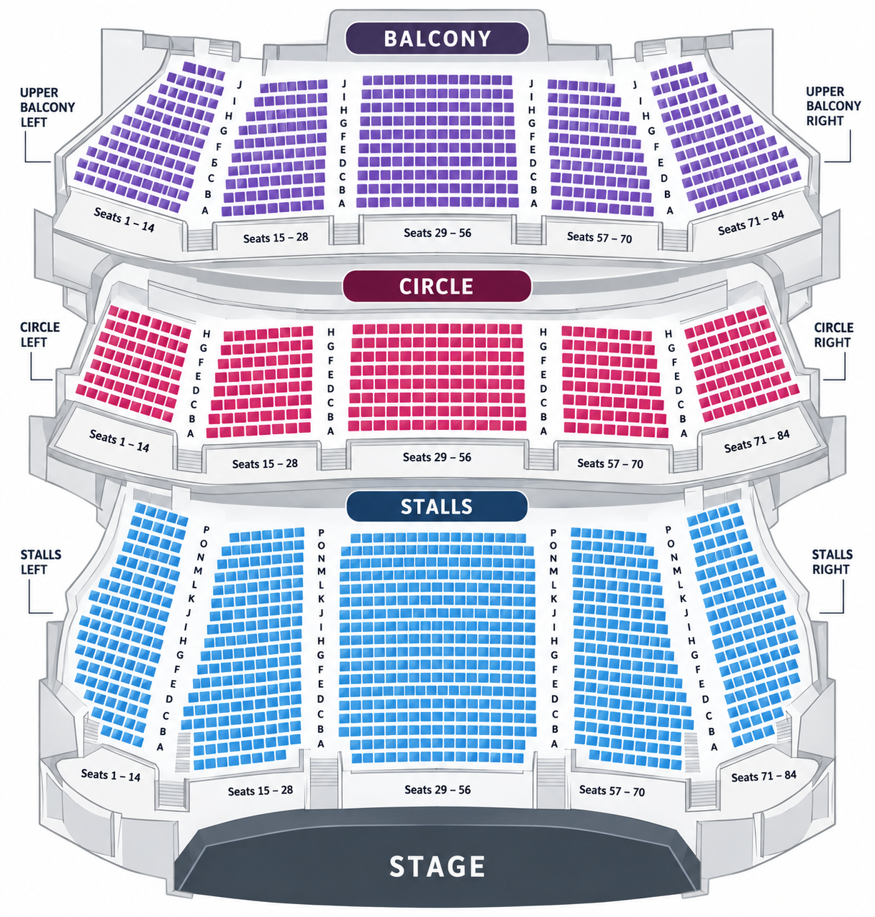 Blackpool Opera House seating plan