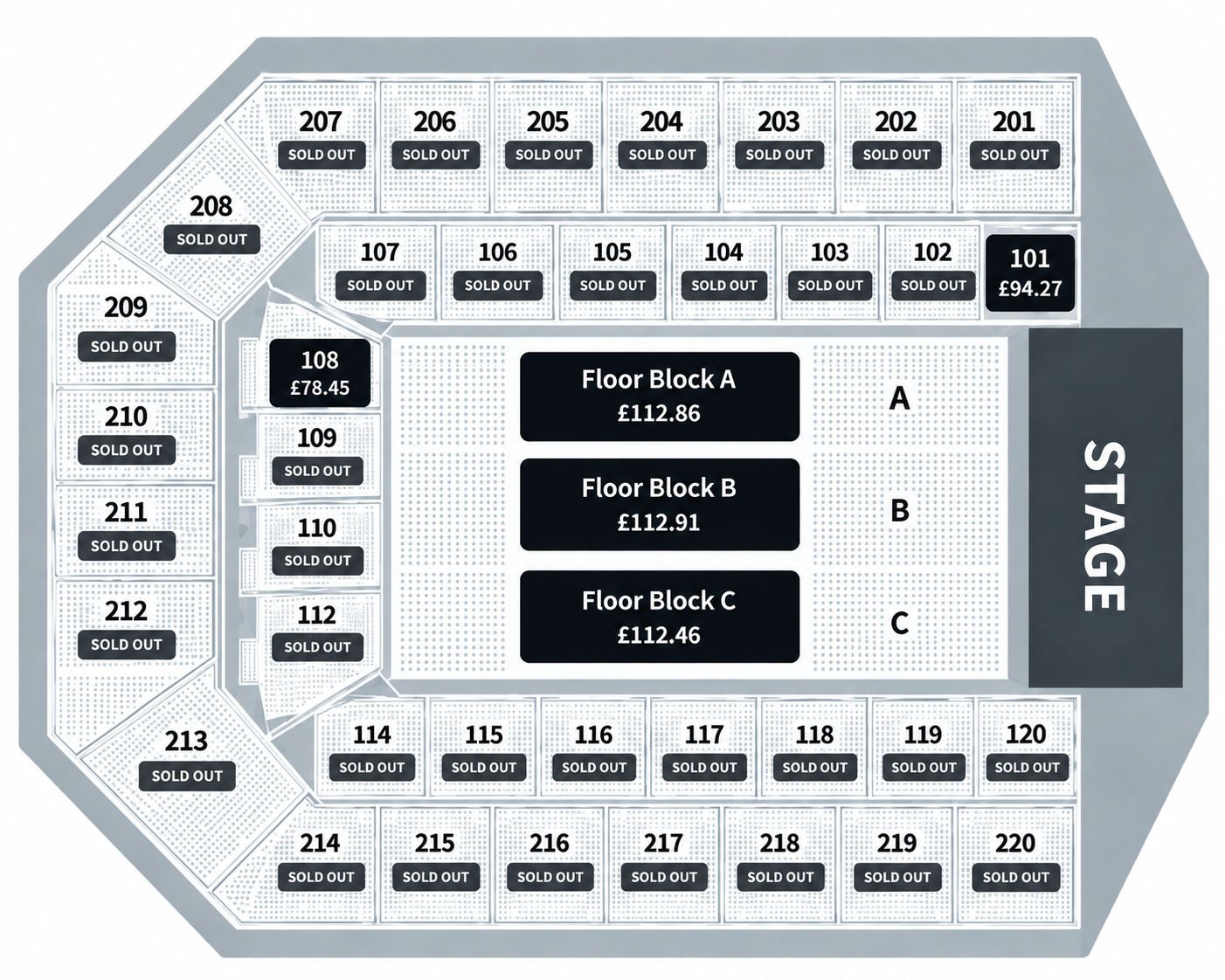 Utilita Arena Sheffield seating plan