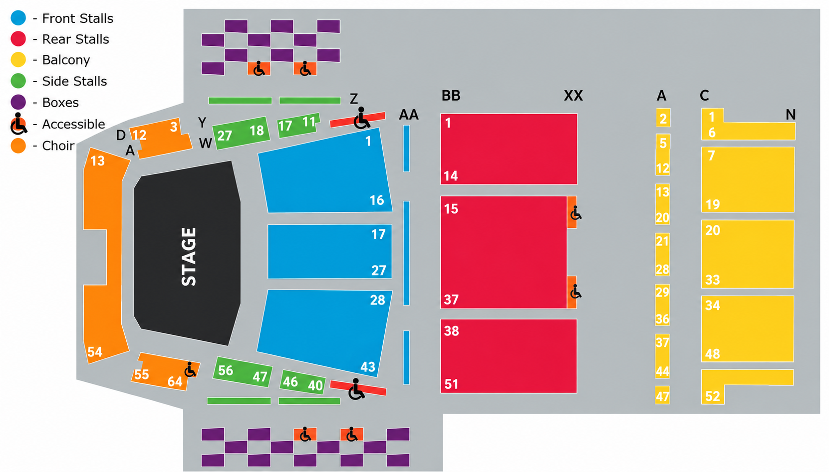 Royal Festival Hall seating plan